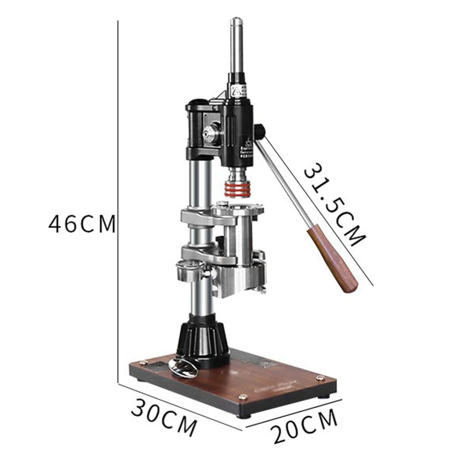 Macchina Per Caffè Espresso Manuale a Leva, Macchina Per Caffè Espresso a Pressione Manuale Con Asta Di Pressione In Finto Legno, Manometro E Testa Di Erogazione E61, Design Smontabile Per Cappuccino