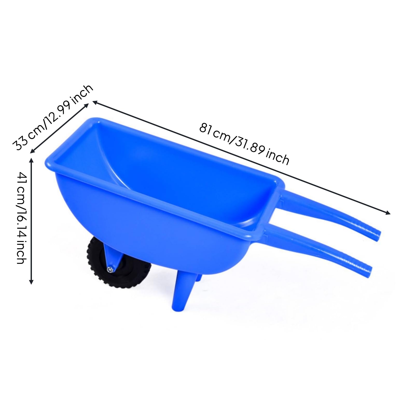 kowaku Brouette Jardinage Jouet Légère Brouette en Plastique Pratique pour Enfants, Jardin, Bleu