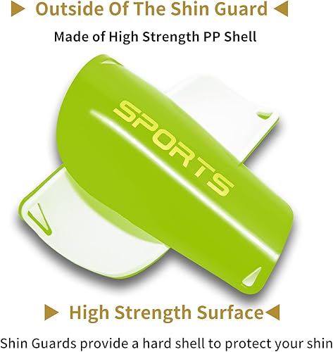 Miniatura 4 de Espinilleras de fútbol para niños y jóvenes, espinilleras y espinilleras para niños y niñas de 3 a 15 años para juegos de fútbol, protección de