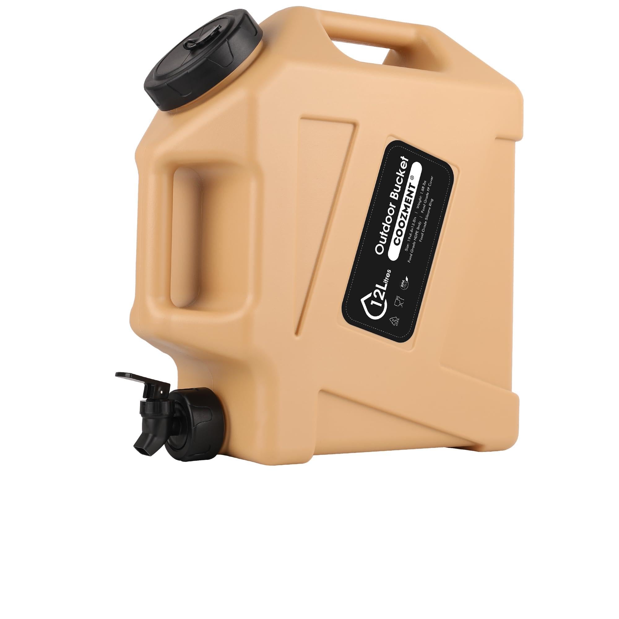 3.2 Gallon/5 Gallon Water Containers with Spigot, BPA Free Water Jug, Military Green Water Tank, Multifunction Water Storage Containers for Camping Outdoor Hiking,Emergency Stroage