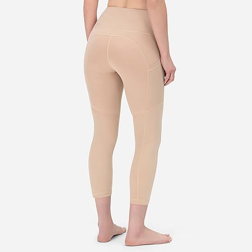 Miniatura 8 de Leggings de cintura alta con bolsillos para mujer, pantalones de entrenamiento de yoga y gimnasio para mujeres y adolescentes Capri-78-Full