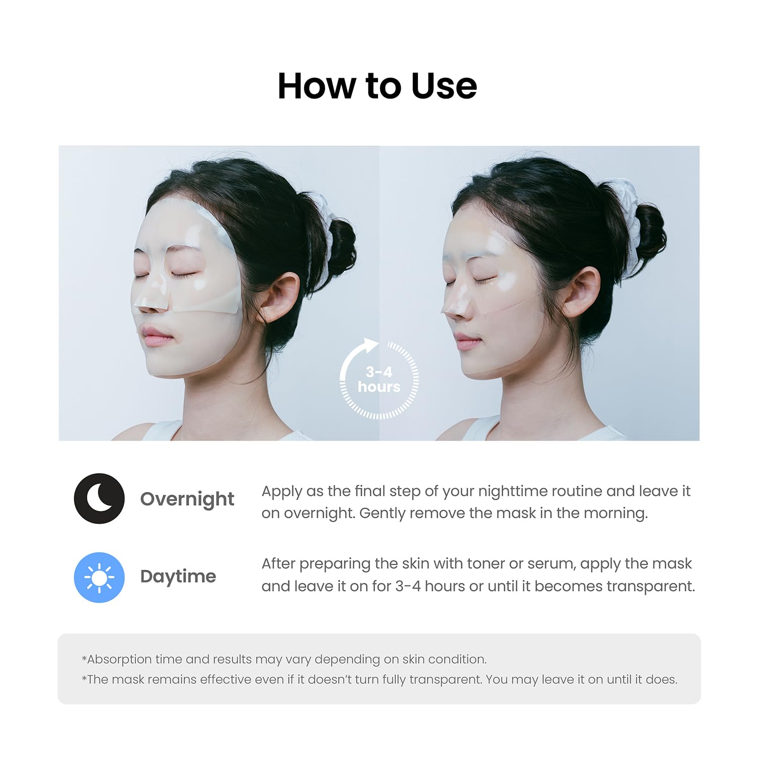 caraseoul Glowganic Pro Collagen Face Mask, Hydrogel Korean Face Mask with Niacinamide & Adenosin, Radiance Boost, Hydrating Overnight Sleep Mask, Vegan, Korean Skin Care [1.19oz (34g) x 4ea] - Image 8