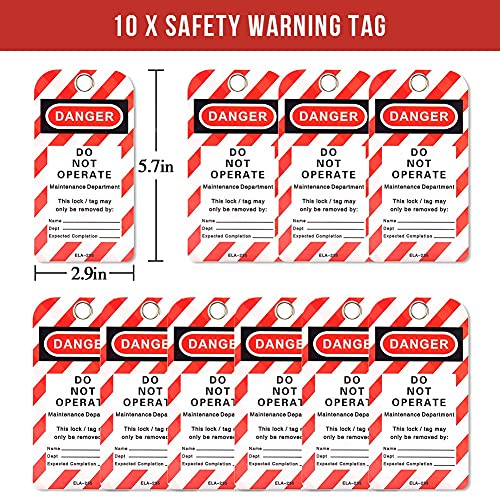 Lockout Tagout Locks Loto Tags - Lockout Locks Keyed Different Safety Padlocks Lockout Station Omgtmd Lock Out Tag Out Kit (20, Red) #TOP2
