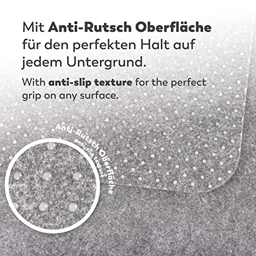 Rubberneck Premium Felt Placemats, Washable and Non-Slip, Set of 12 Placemats, Table Mats, Coasters, 45 x 32 cm, Light Grey - Image 3