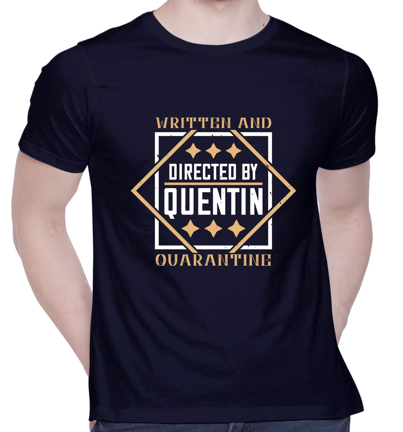 Graphic Printed T-Shirt for Unisex Written and Directed by Quentin Quarantine Tshirt | Casual Half Sleeve Round Neck T-Shirt | 100% Cotton | D00443-2880