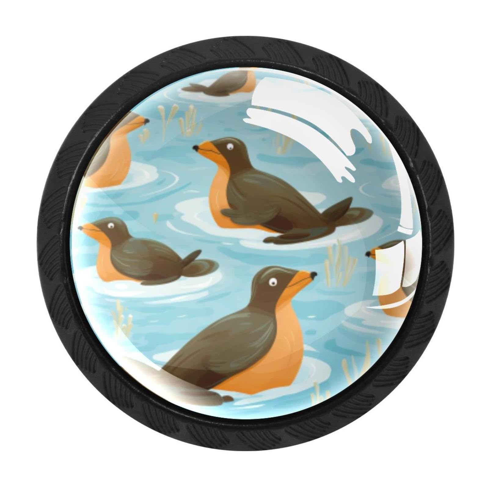 CHENZZZZ 4 Pieces Kitchen Cabinet Drawer Dresser Door Knobs Pulls Handles, Platypus Duckbill