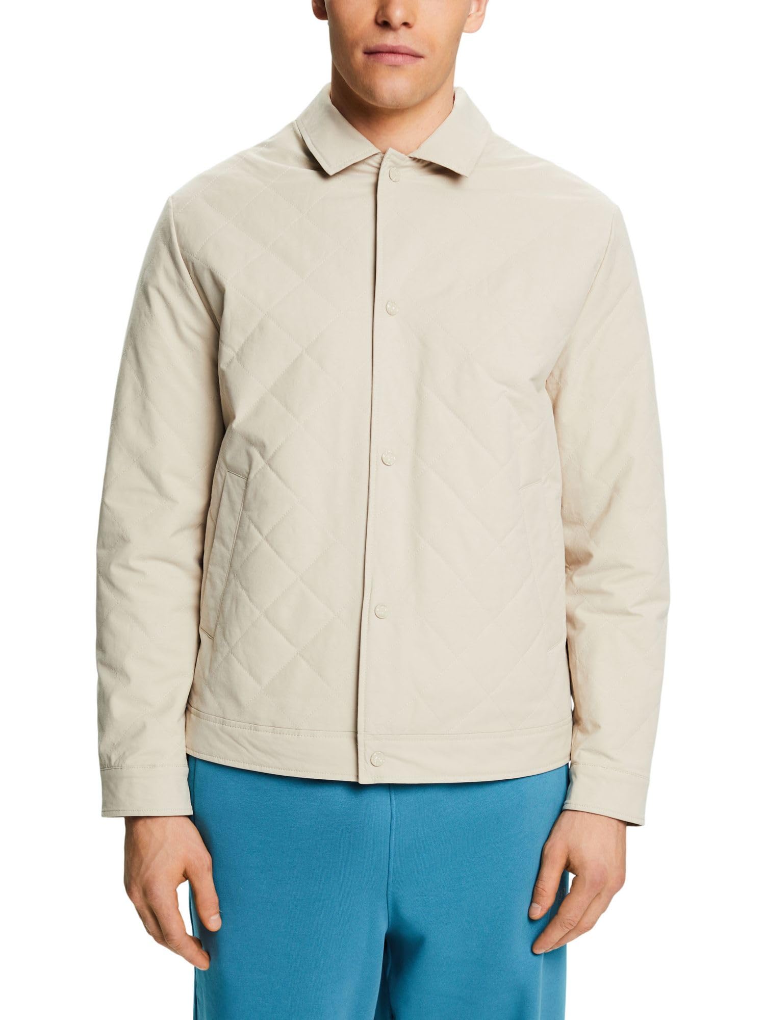 ESPRIT Men's 123EE2G303 Jacket, 051/PASTEL Grey 2, M