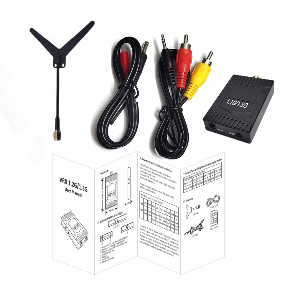 1.2/1.3G Ricevitore Video FPV VRX 1.2G/1.3G 2W Trasmettitore Video FPV per Drone da RC FPV Fai da Te Parte A