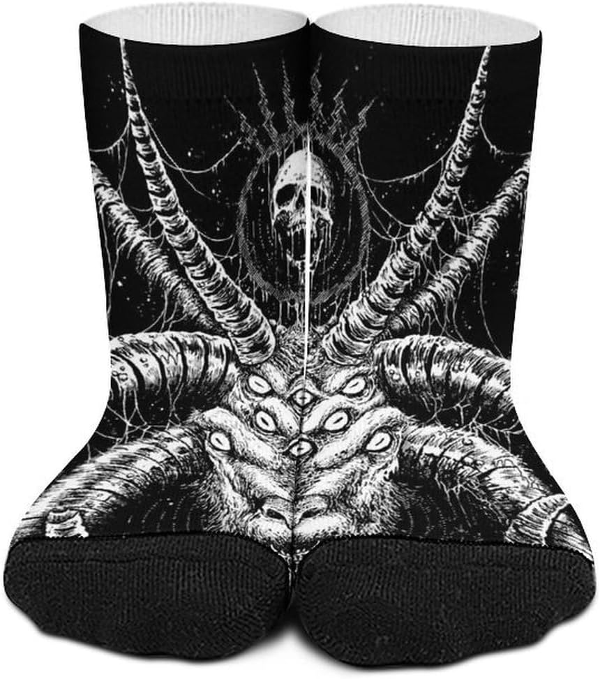 Baphomet Satan Goat Knee High Socks Athletic Long Stockings Sport Casual Crew Tube Sock Boot 30cm