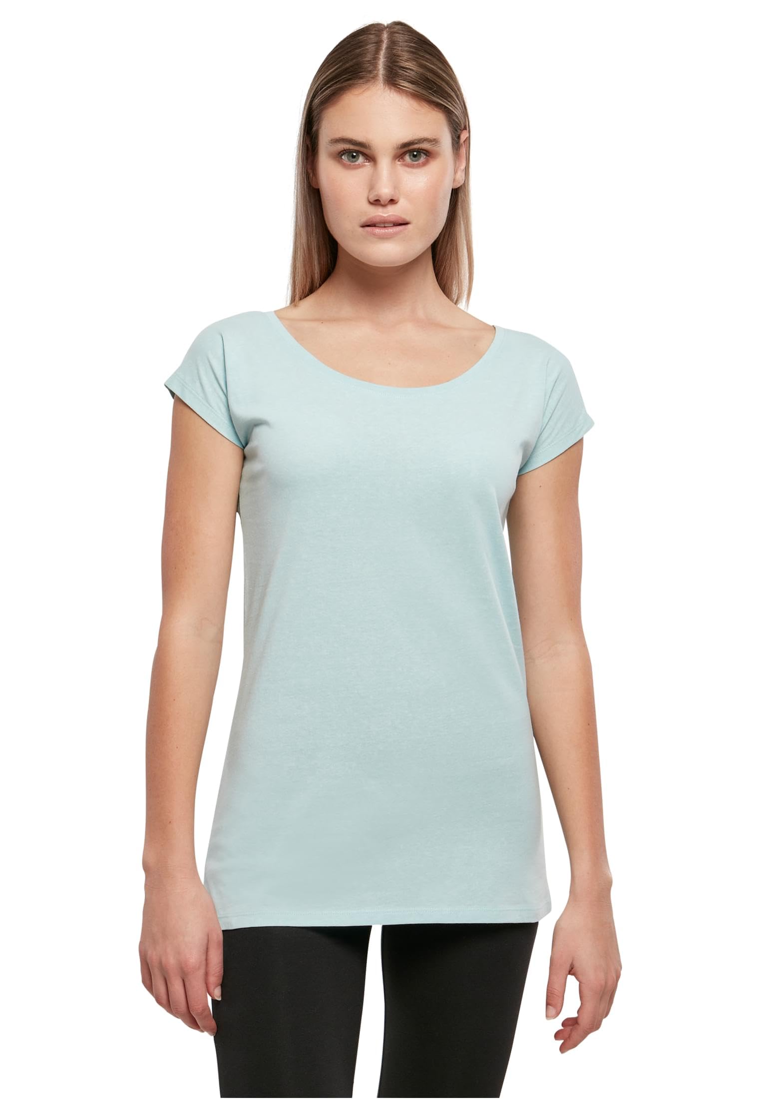 Build Your Brand Damen Bb013-ladies Wide Neck Tee T-Shirt (1er Pack)