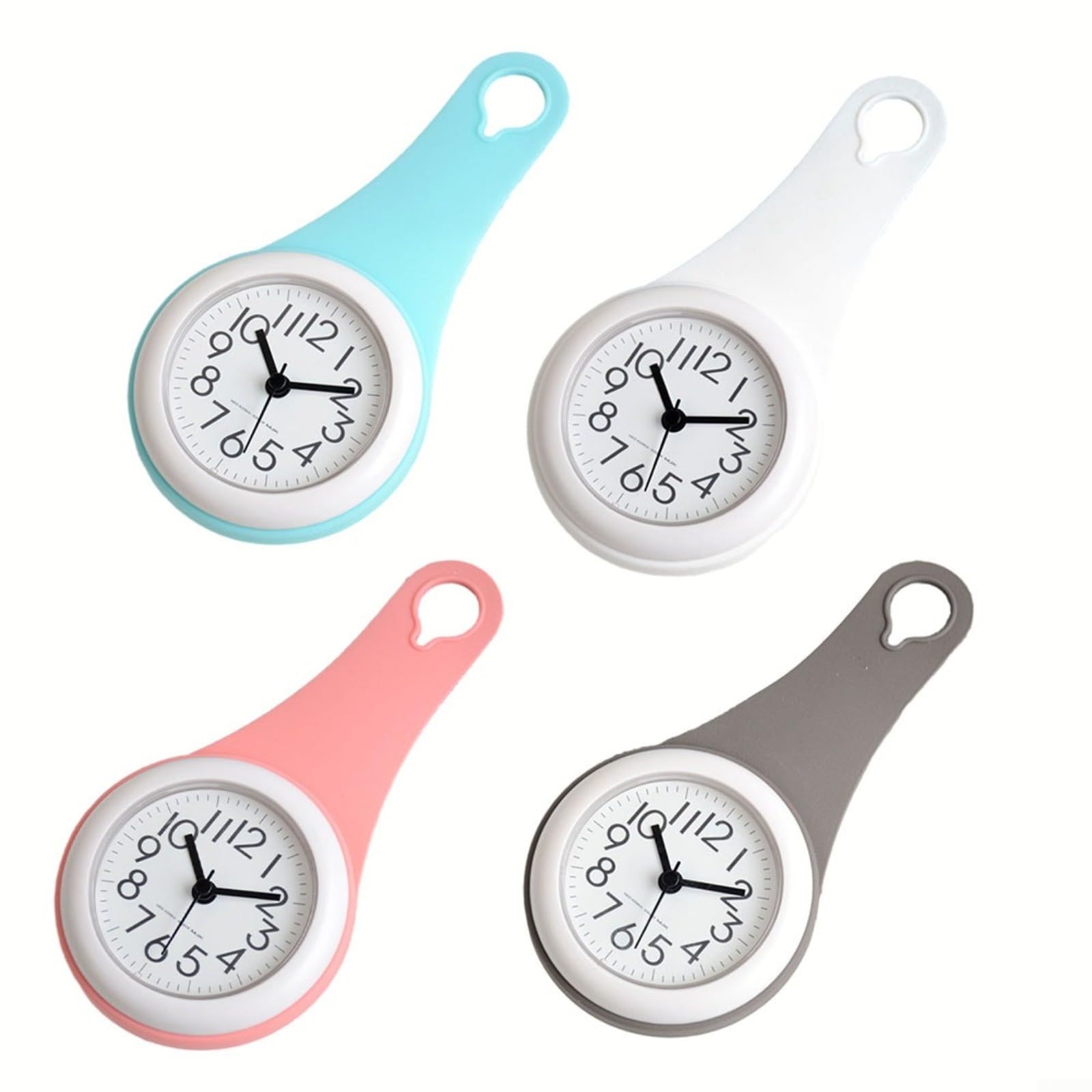 ZYNCUE Wanduhr, Badezimmer, wasserdicht, klein, digital, leise, Duschuhr, Dekoration für den täglichen Gebrauch zu Hause (für Rosa)
