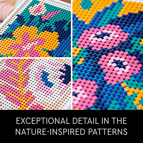 Image of LEGO Art Floral Art 31207, 3in1 Flower Pictures, Wall Art Decoration Building Set, Arts and Crafts Kit, Creative DIY Activity, Beautiful Home Decor, Gift Idea for Adults, Men, and Women