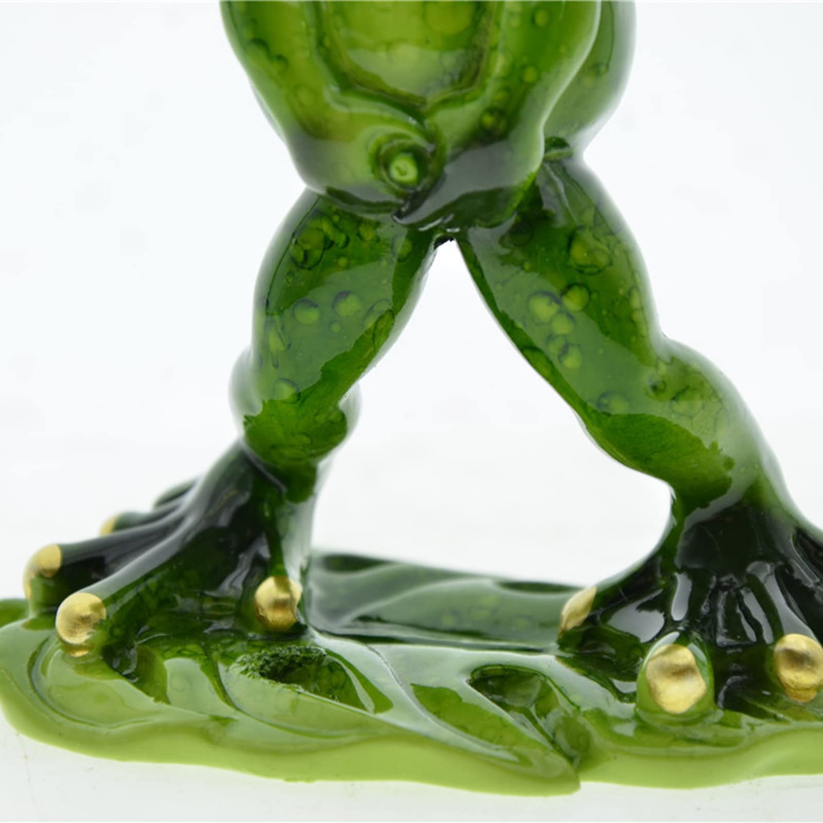 Frog figurka, zestaw 2 statua żaby żywicznej zabawne siusiu na postawę żaba rzeźba mini żaby zwierzęcy ogród krajobrazowy figurka dla zwierząt, halloween dekoracja na zewnątrz