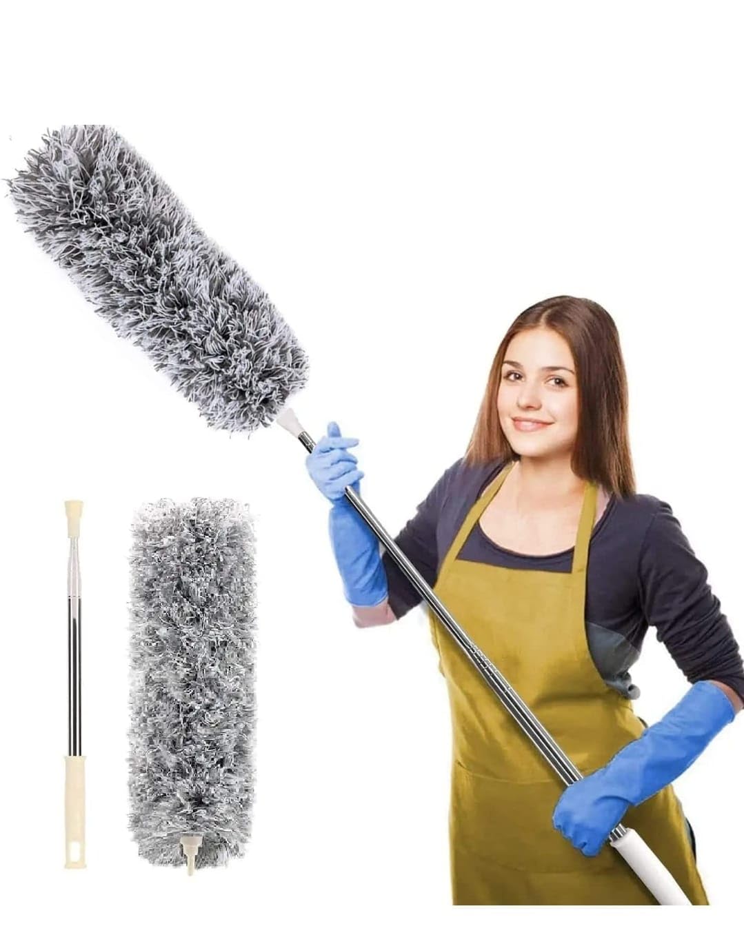 C.HERRY ® Microfiber Feather Duster Bendable & Extendable Fan Cleaning Duster with 100 inches Expandable Pole Handle Washable Duster for High Ceiling Fans,Window Blinds, Furniture (B0CBNG4ZSJ) Amazon Price History, Amazon Price Tracker