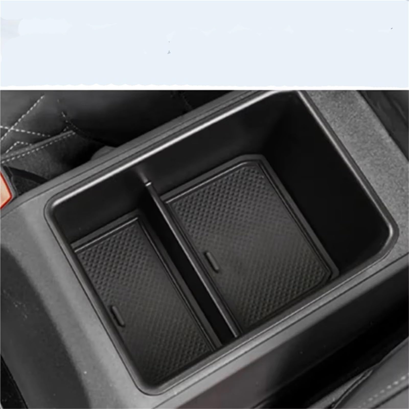 Armrest Storage Box Kompatibel Mit Für Q4 Für E-Tron 2021 2022–2024 Aufbewahrungsbox Für Die Autoarmlehne Mittelkonsolenfach-Organizer ABS-Sekundärbehälter-Aufbewahrung