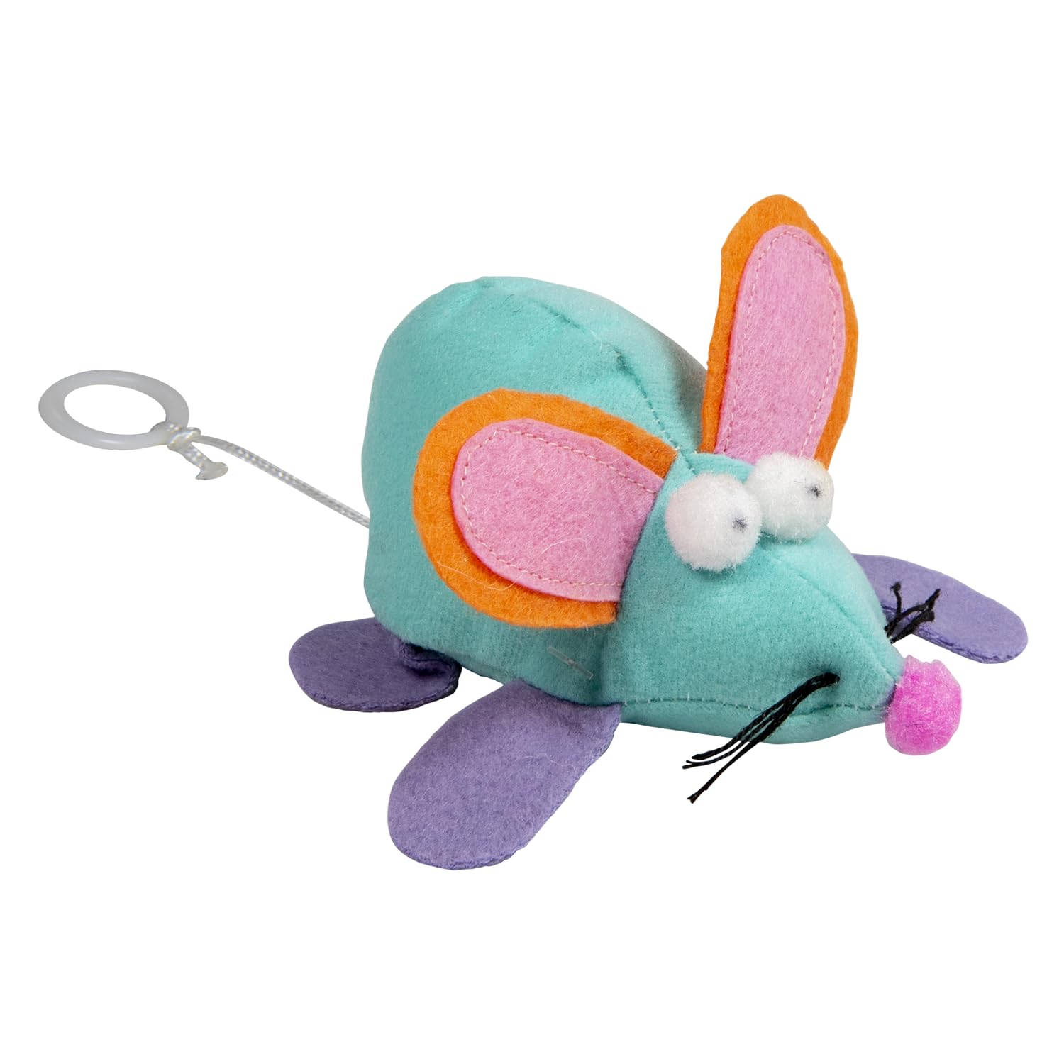 JACK AND VANILLA, Cat Toys Interactive Vibrating Mouse - Stimulates Hunting Instinct - Durable Materials - Easy to Use - 11cm - Assorted Colours
