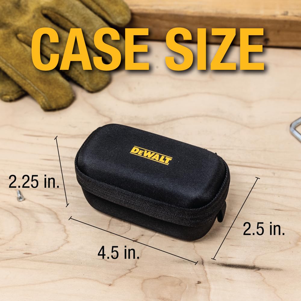DEWALT Custodia protettiva per auricolari TWS Pro-X2 ANC, compatta e leggera, con custodia rigida in EVA, antiurto, impermeabile, interno morbido e tasca per accessori