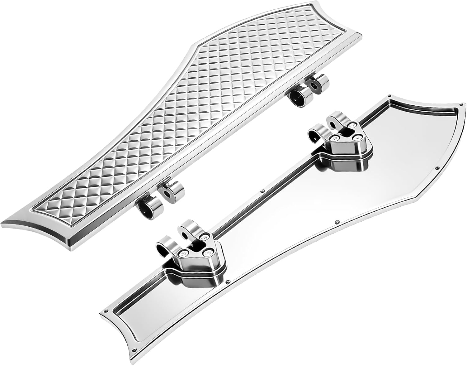 Driver Anti-Slip Stretched Floorboards Foot Board Foot Pegs for Harley Davidson Touring Road King Road Glide Street Glide Electra Glide Ultra 1986-2025, Softail Fat Boy Street Bob '86-2017, Chrome