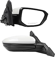 Vista 8 de Dasbecan Espejo lateral derecho del lado del pasajero compatible con Honda Civic 2016-2021, vidrio eléctrico no calentado, plegable manual, pintura