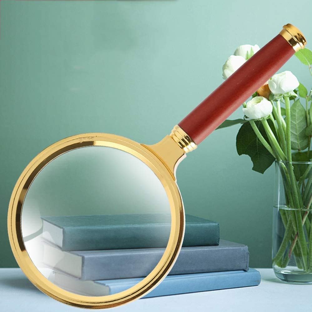 Lente d'Ingrandimento Grande Obiettivo Zoom 5X 10x Nuova Lente d'Ingrandimento Portatile Leggera da 80 mm, Lente per Leggere Hobby Giornali Mappe Monete Artigianato a Maglia