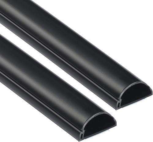 D-Line Ocultador de cable semicircular, cubierta de cable patentada, para ocultar cables de montaje en pared de TV, canaleta para cables, cubiertas