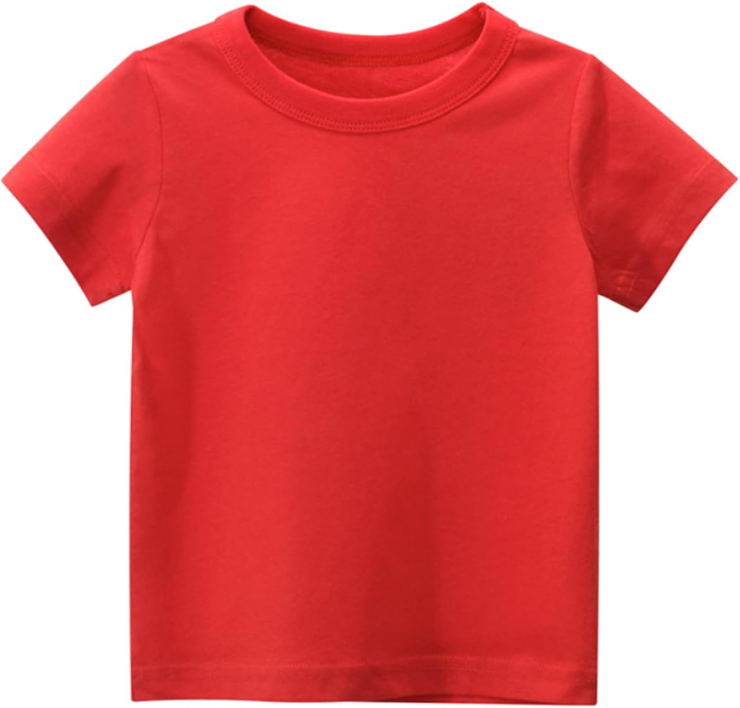 4-Pack Toddler Boys T-Shirts Solid Color Short Sleeve Tees Summer Crewneck Tops - Image 4