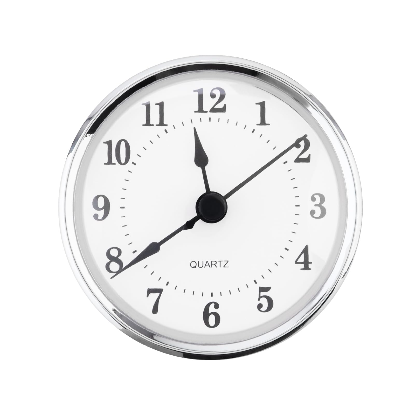 Reloj de cuarzo redondo de 37 mm plateado para esferas de 35 mm