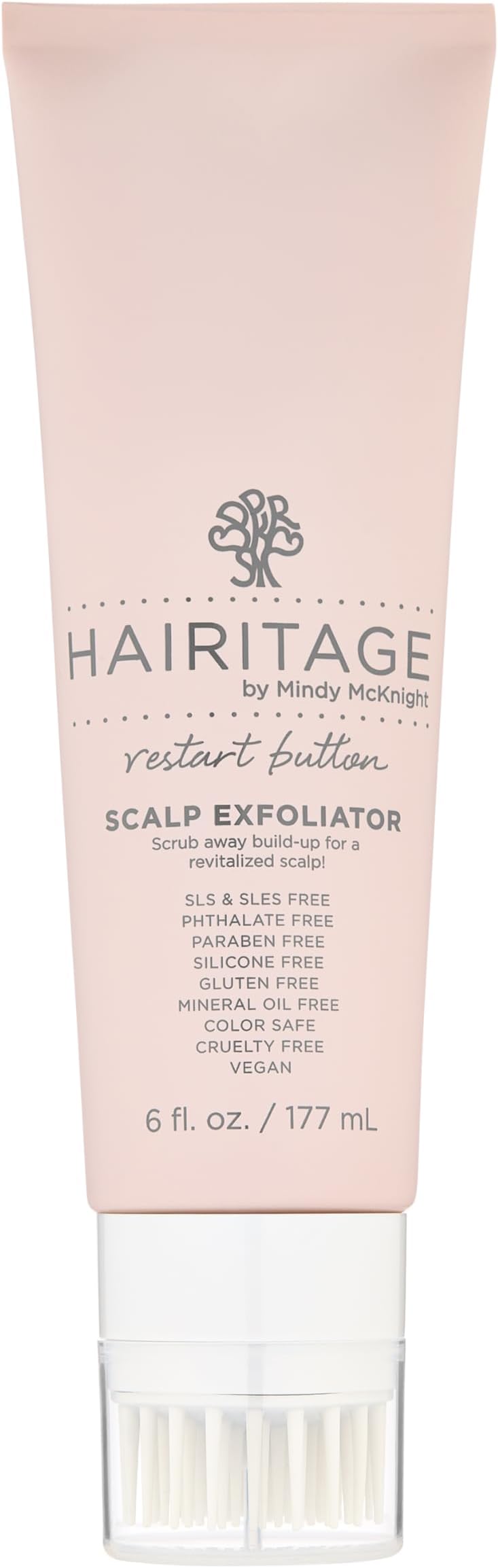 Hairitage Restart Button Scalp Exfoliator for Dry and Sensitive Scalp - Promote Scalp Health - Clarifying Scalp Scrub for Healthier and Stronger Hair