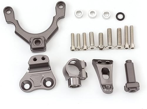 Miniatura 8 de NBVLKH Amortiguador de dirección ajustable para motocicleta, control de seguridad con kit de soporte de montaje para Kawasaki Z900 2017 2018 2019