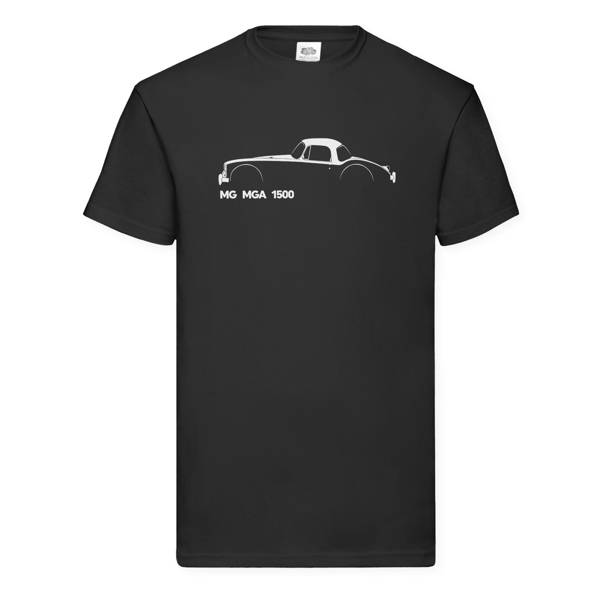 British Motor Heritage Men's Black Mg Mga T-Shirt Classic British Roadster Silhouette Official Licensed Product (Uk, Alpha, L, Regular, Regular, )