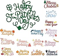 Vista 23 de INFUNLY 13 Piezas Troqueles en Forma de Tarjeta 3D para Hacer Tarjetas Tarjeta de Invitación Fondo Troqueles de Corte Flor Metal Palabra Troquel