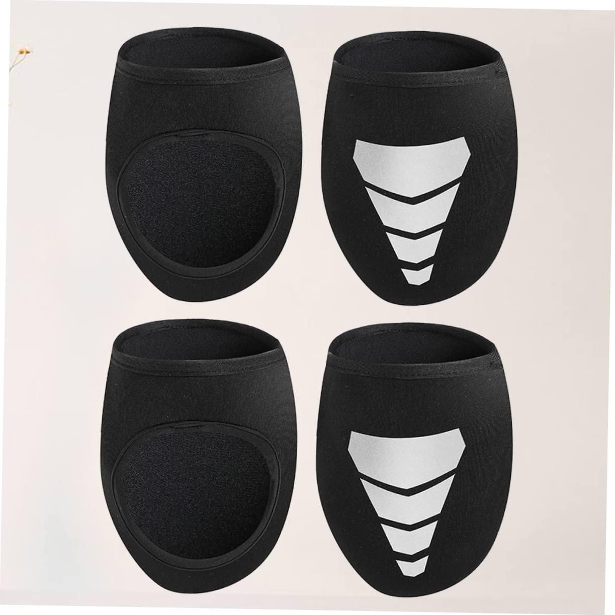 BESPORTBLE Lot de 3 Couvre-Chaussures de Cyclisme Patchs Réfléchissants Design Épais pour Plus de Chaleur Et de Sécurité 2 Paires X 3