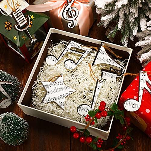 24 Pieces Ornaments For Tree Rock And Roll Wooden Christmas Ornaments Music Ornament Vintage Christmas Ornaments Star Garland For Christmas Tree Ornament Home Rock Roll Party (Winter Style) #TOP3