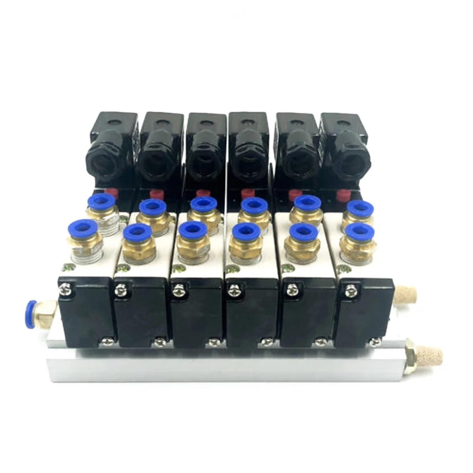 Électrovannes pneumatiques 4V210-08 AC220V et raccords 4mm pour bloc de distribution