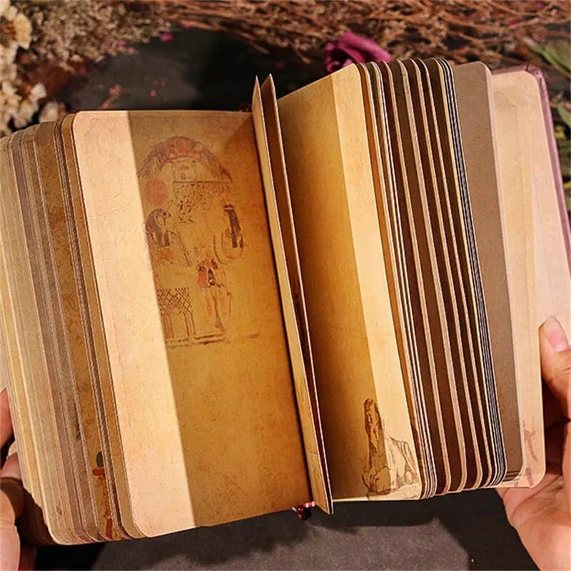 Image of Alokik Enterprise Vintage A6 Hardcover Notebook 220 Pages Premium Matte Finish Egyptian-Themed Religious Design with Hieroglyphs & Pharaoh Artwork Ideal for Travel Planning Daily Agendas Best Gift