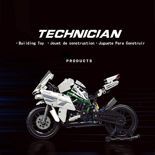 Miniatura 3 de FULHOLPE Technic - Kit de construcción de motocicleta para Kawasaki H2 Superbike, construye un modelo de motocicleta, MOC Racing bloques de