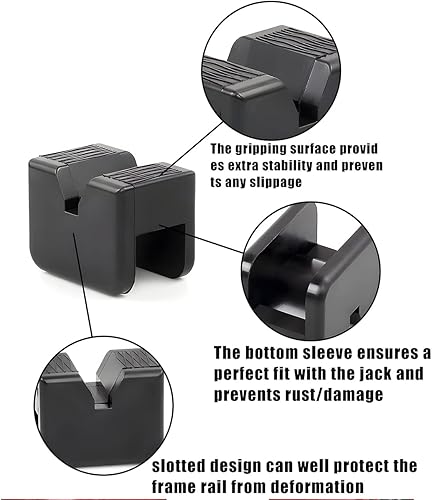 Miniatura 4 de BELOMI Almohadillas para Soporte de Gato, 4 Piezas Adaptador de Almohadilla de Gato de 3 Toneladas, Almohadilla Protectora Universal de Goma