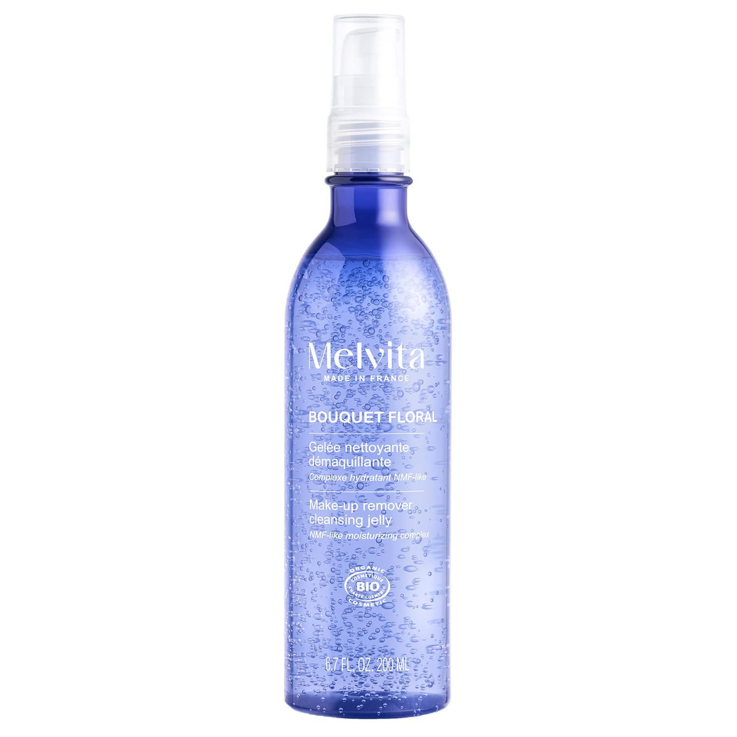 Melvita - Gelée Démaquillante Douceur - Bouquet Floral - Texture Fondante - pour Peau Fraîche et Rayonnante - 200 ml