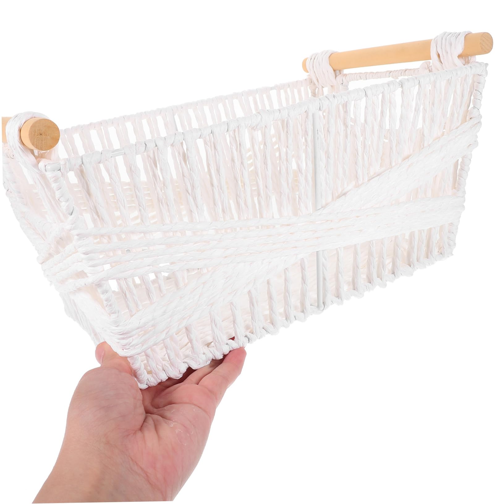 Gewebter Aufbewahrungskorb Aus Papierseil Multifunktionaler Organizer Für Tisch Und Zuhause Vielseitiger Kleinigkeitenkorb Im Boho Stil