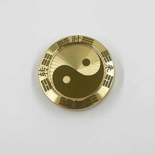 Miniatura 5 de Metal Fidget Slider Lucky Coin – Moneda de Tai Chi Moneda Háptica EDC Juguete de Metal Fidget Toys, Más Ciclo Que Jugaste Más Suerte Que Tengas,