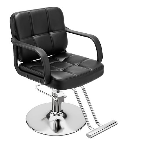 L'aimefois Barber Chair for Hair Stylist- 360° Swivel, Adjustable Height,