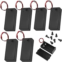 Vista 13 de Soporte de batería CR2032 de 30 piezas con plomo, soporte de celda de moneda de 3 V con interruptor, soporte de batería de botón CR2032 (negro)