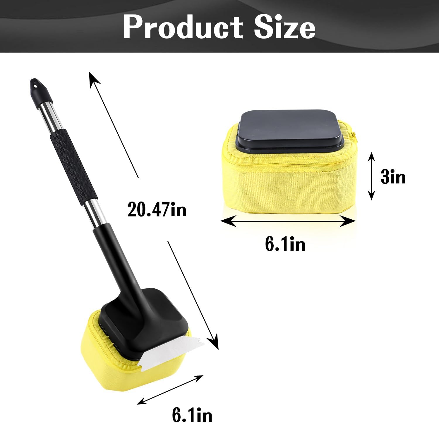 高耐久グリルブラシ スクレーパー付き 20インチ BBQクリーニングキット ワイヤーブラシ付き 交換可能なファブリックパッド&amp