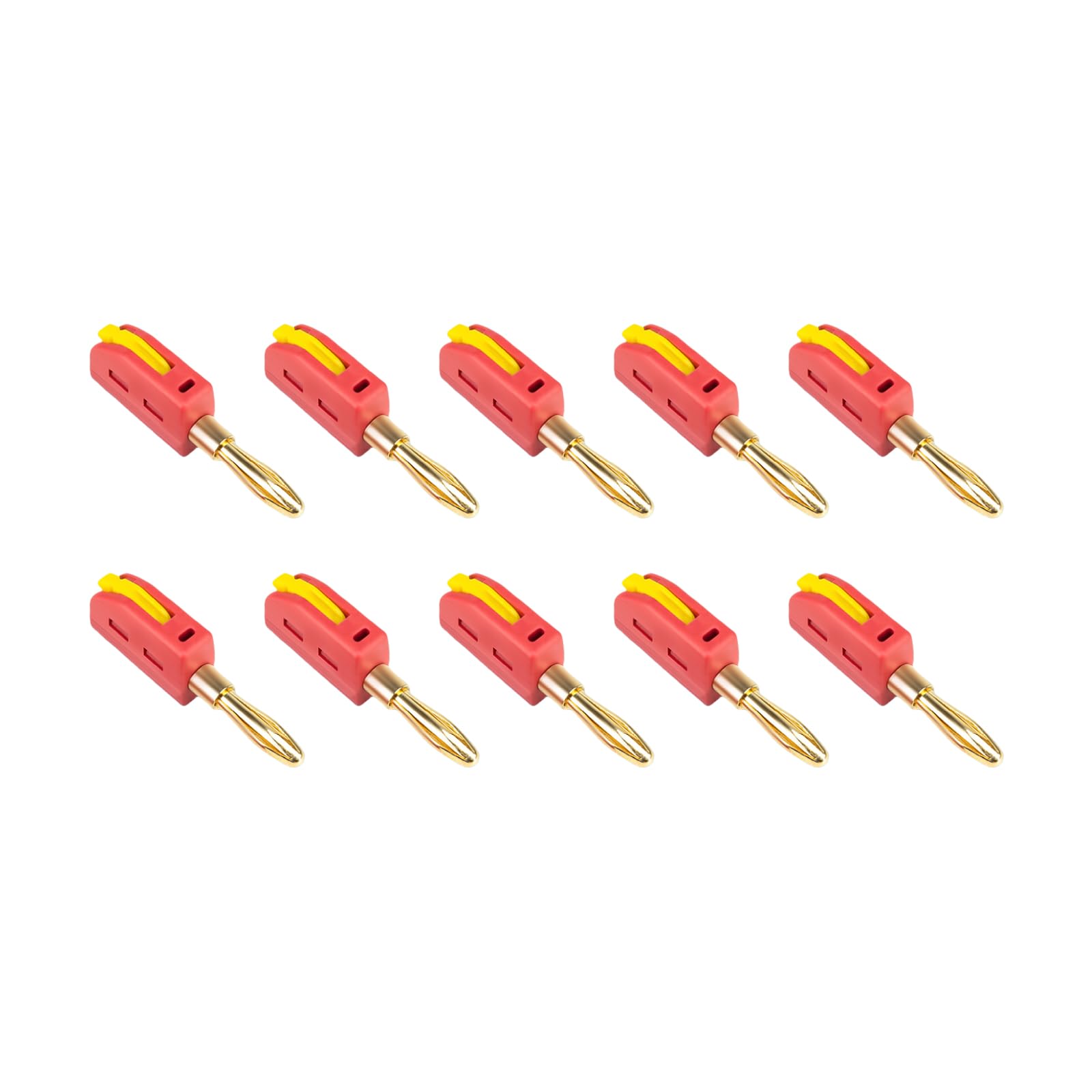 of 10 Easy Installing 4mm Banana Plugs 4mm Banana Plug 32A High Current Connectors Without Soldering Require Solderless Plug