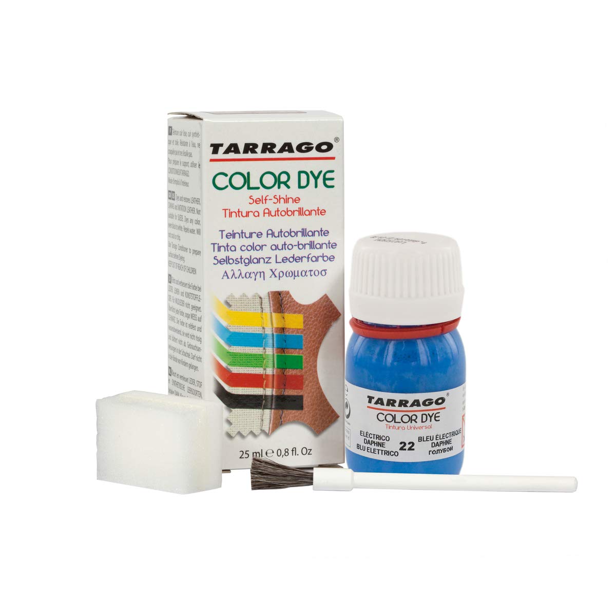 Tinte para Zapatos y Bolsos de Cuero y Textil con Esponja y Brocha | Cubre Rozaduras y Desgastes del Calzado | Gama de 90 colores — view 83