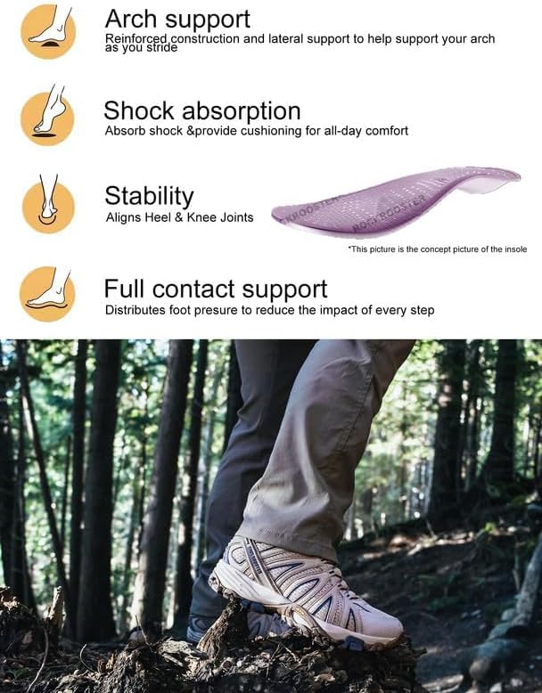 Miniatura 4 de ROCKROOSTER Bedrock - Botas de senderismo para hombre, impermeables, antifatiga, para exteriores