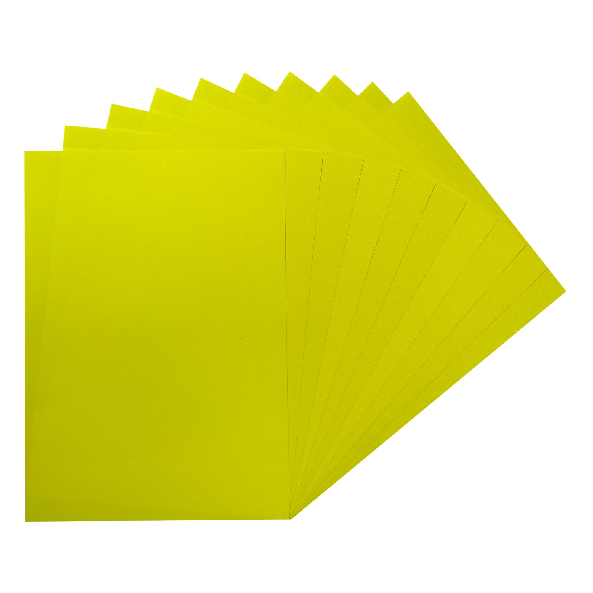 Pack of 500 A5 Fluorescent Yellow Coloured Paper 75gsm Sheets