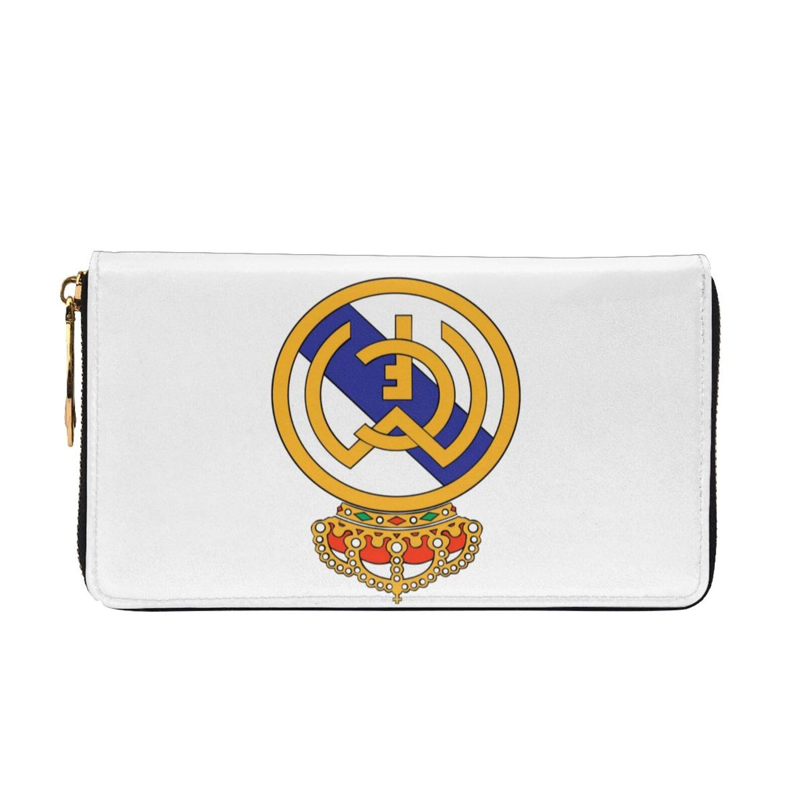 レアル・マドリード　レザーウォレット ブラウンレザー 横長ウォレット レアル・マドリード - レアル