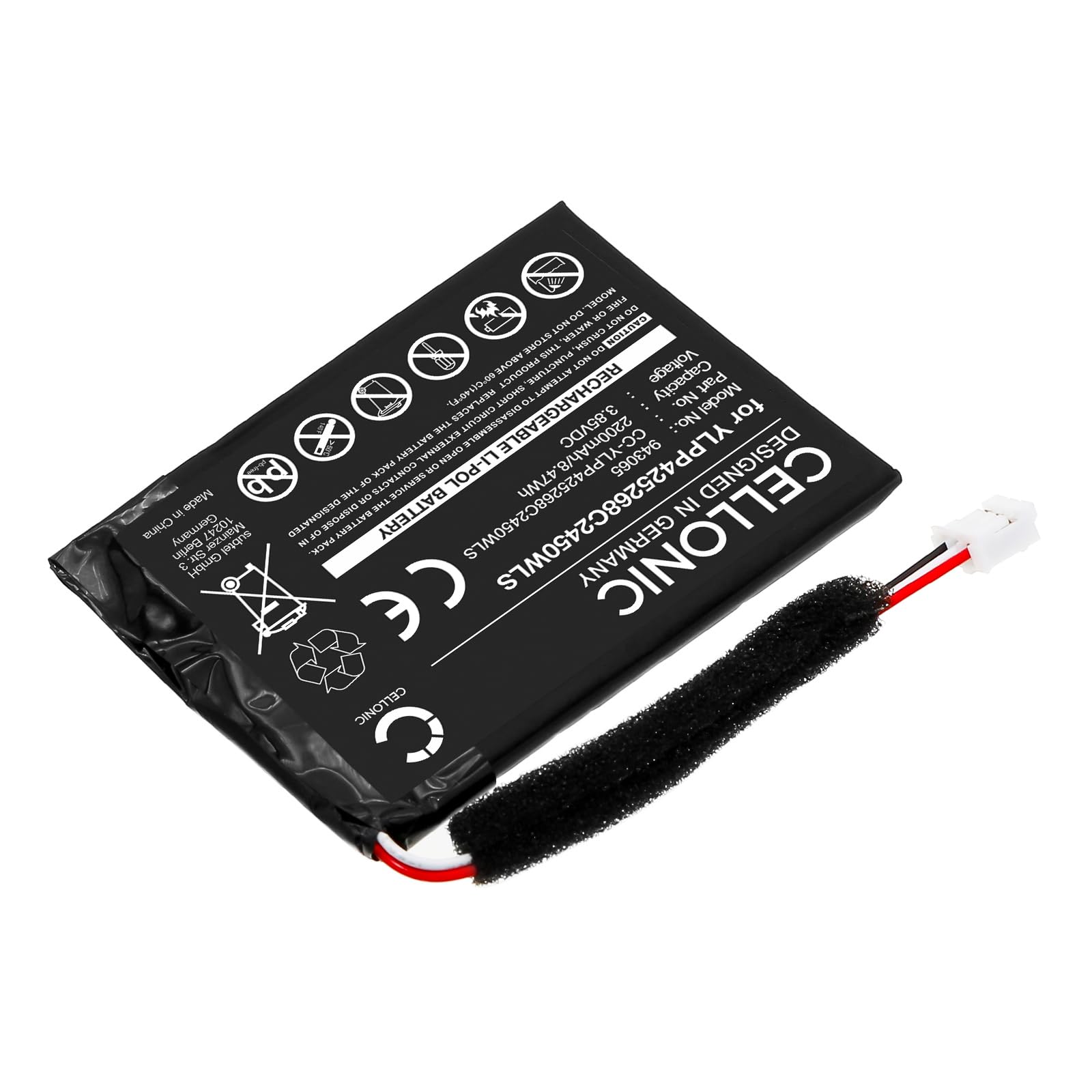 CELLONIC Batteria per Altoparlante Yealink CP900 2200mAh 3.85V