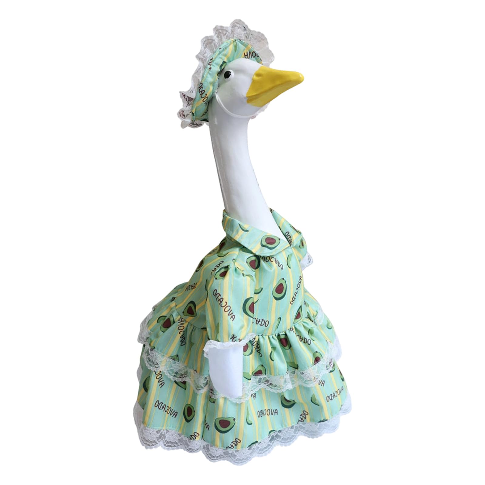 Msioytog Lovely Spring Themed Geese Outfit Garden Statue Summers Clothes Geese Flower Dress for Porch or Yard Decoration Lawns Patio Decoration